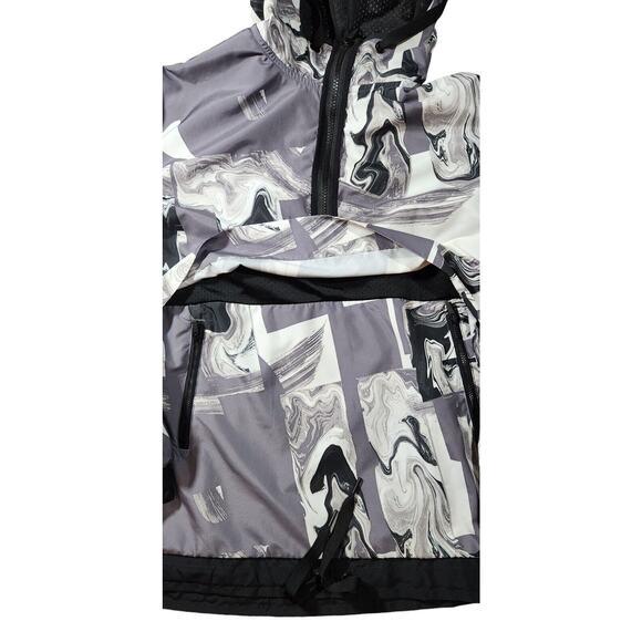 Nike Womens Windbreaker NSW Black/Marble Quarter Zip Hood Jacket 908766 036 Med. - Picture 6 of 12